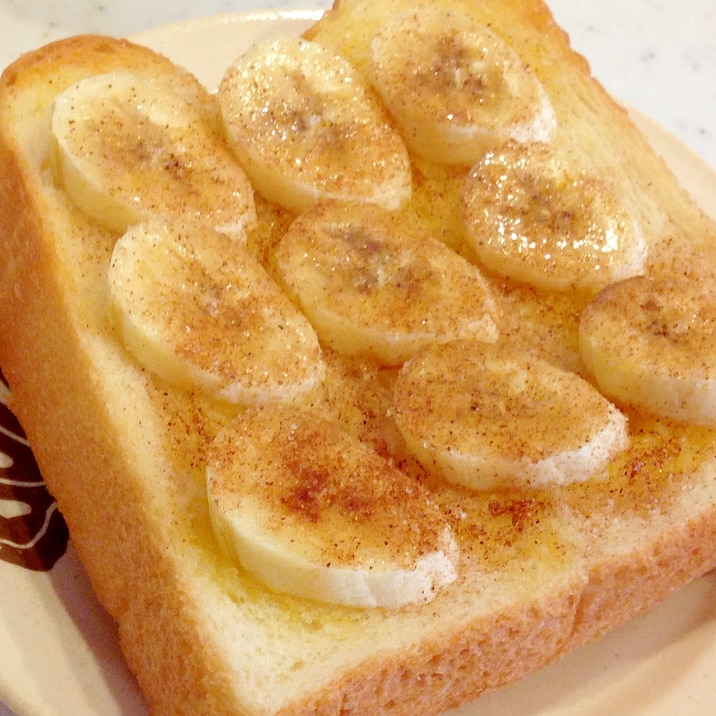 簡単☆バナナトーストのシナモン風味